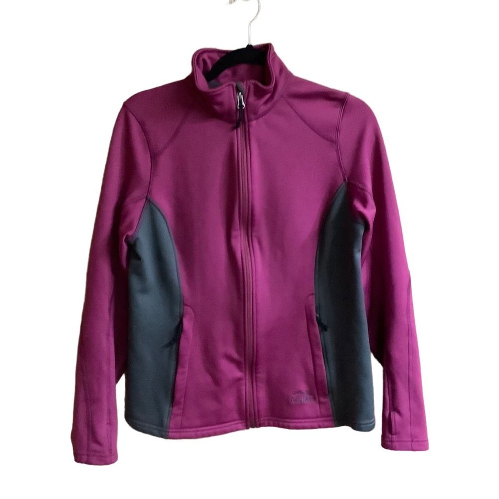 L.L. Bean Women Size Medium Front Zip Up‎ Long Sleeve Purple Jacket